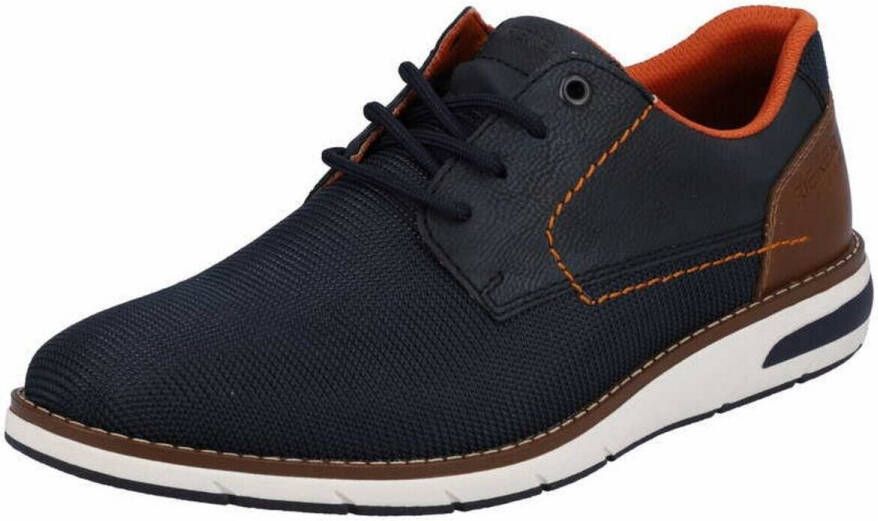 Rieker Sneakers met contrasterende decoratieve naad vrijetijdsschoen lage schoen veterschoen