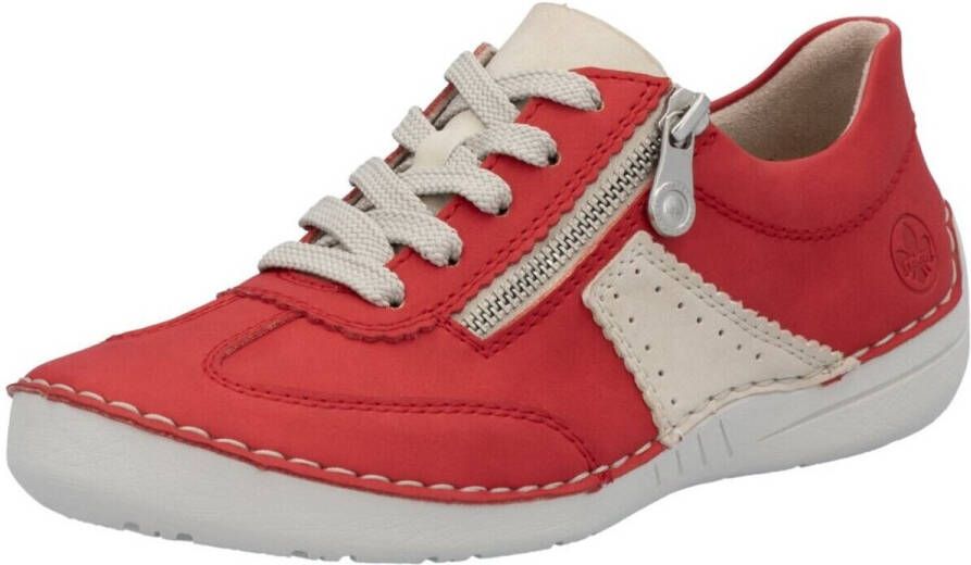 Rieker Sneakers lage schoen vrijetijdsschoen veterschoen met ritssluiting