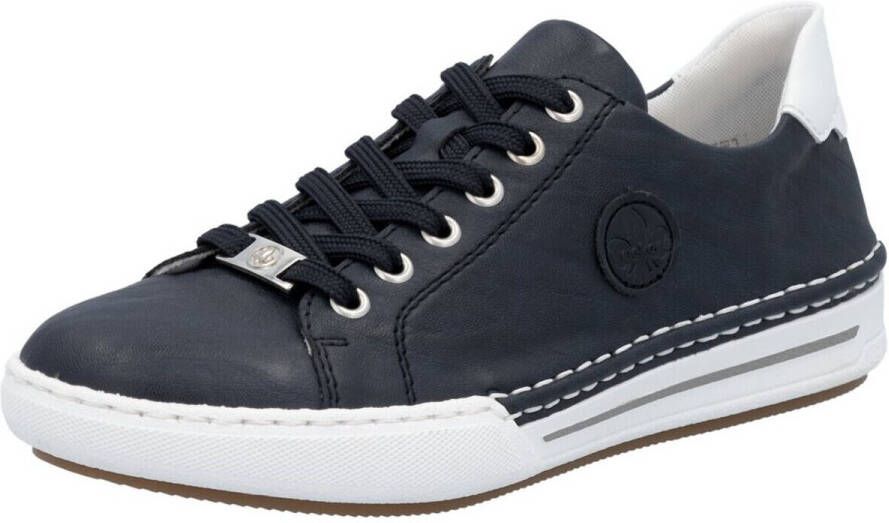 Rieker Plateausneakers veterschoenen lage schoen vrijetijdsschoen met witte randnaad