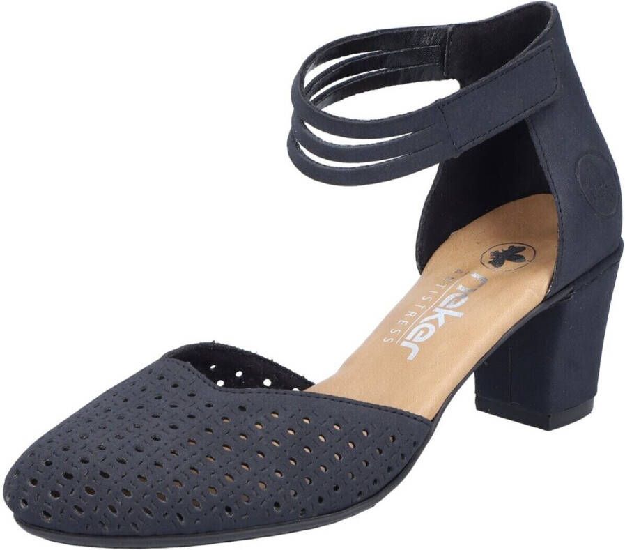 Rieker Gesppumps avondschoen feestelijke schoen trechterhak met klittenbandsluiting