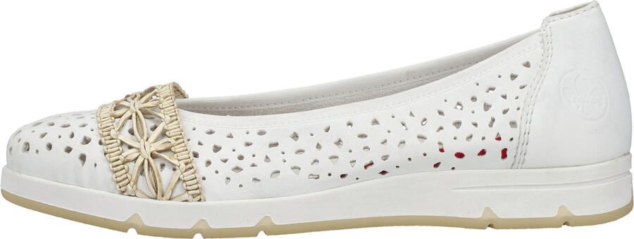 Rieker ballerina schoenen voor dames L3062-80 Wit