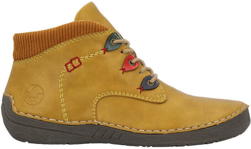 Rieker Veterschoenen Enkellaars High Top Sneaker met binnenzijde ritssluiting