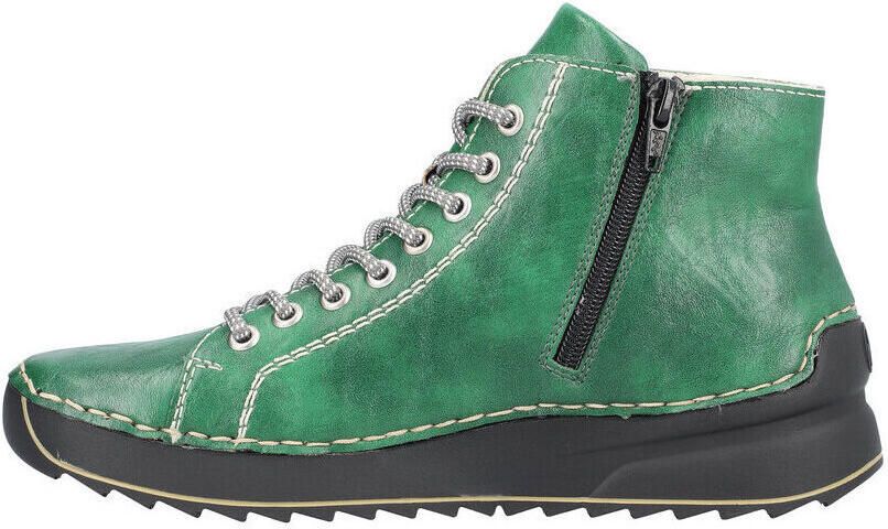 Rieker Hoge veterschoenen Veterenkellaars High Top Sneaker plateaubots met profielzool