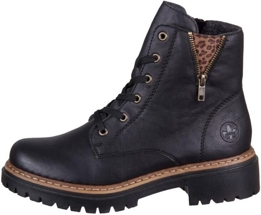 Rieker Veterlaarsjes lace-up boots block heel with practical inner zipper - Foto 3