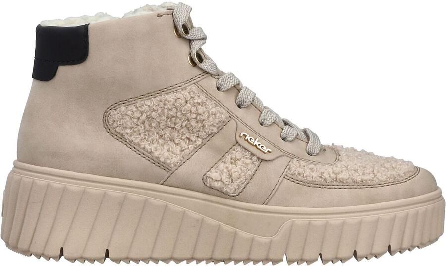 Rieker Winterlaarzen Veterboots high top sneaker enkellaarsjes met gewatteerde schachtrand