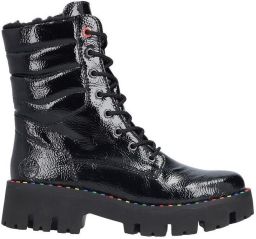 Rieker Sneakers met sleehak enkellaars wedge laarzen high top sneaker met ritssluiting vooraan