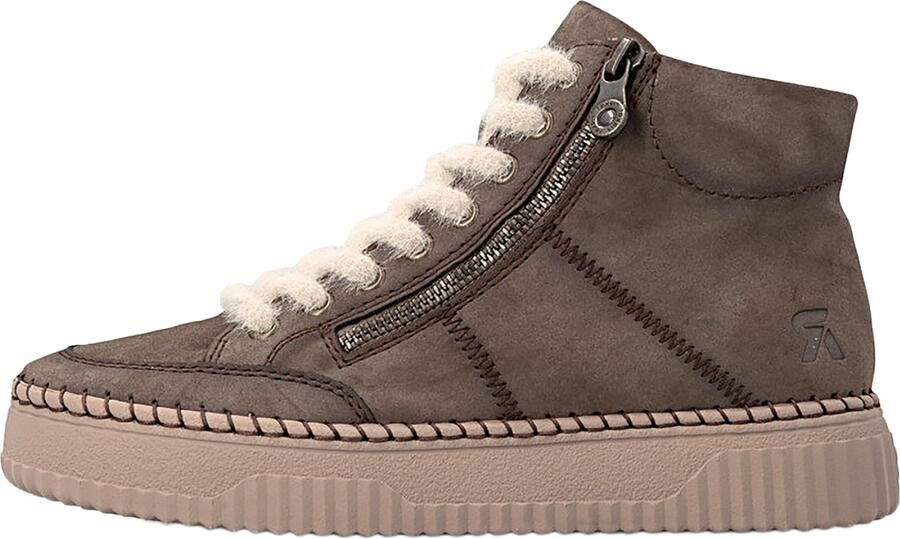 Rieker damessneakers met hoge schacht bruin