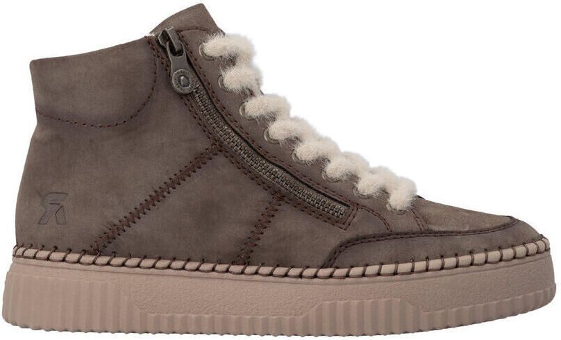 Rieker damessneakers met hoge schacht bruin
