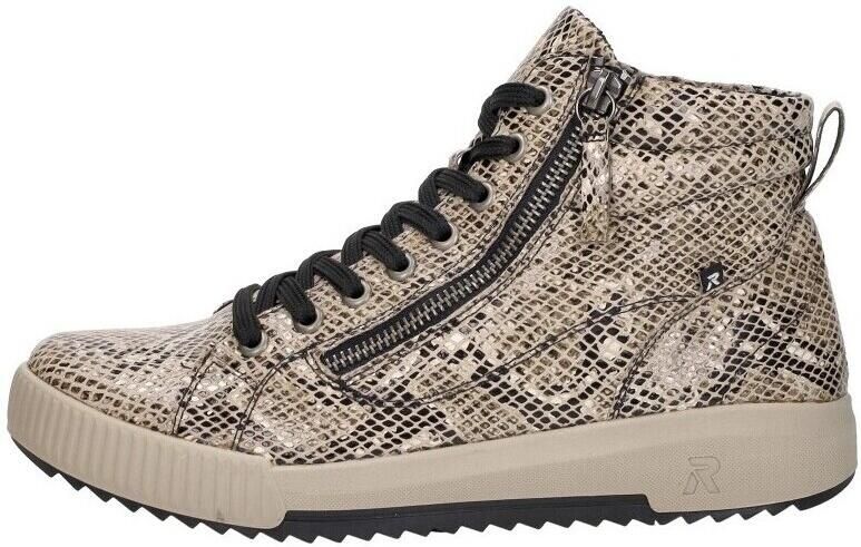Rieker art W0164-64 beige combi print dames veter rits - Foto 12