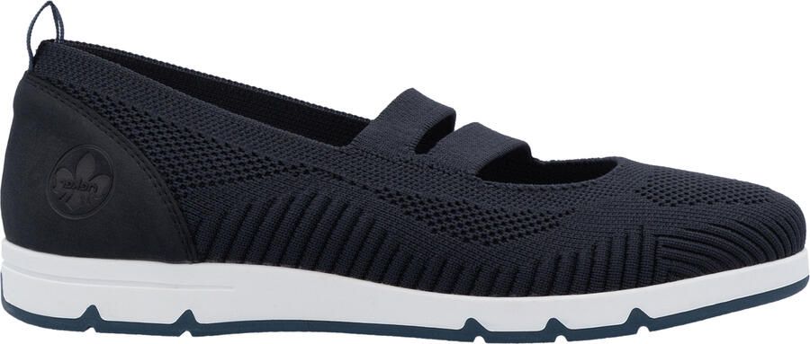Rieker Ballerina's met riempje instapschoen lage schoen slip-on sneaker met elastiek
