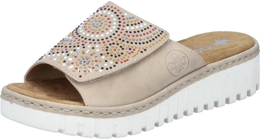 Rieker Slippers Zomerschoen strandschoen huisschoen met verstelbare klittenbandsluiting