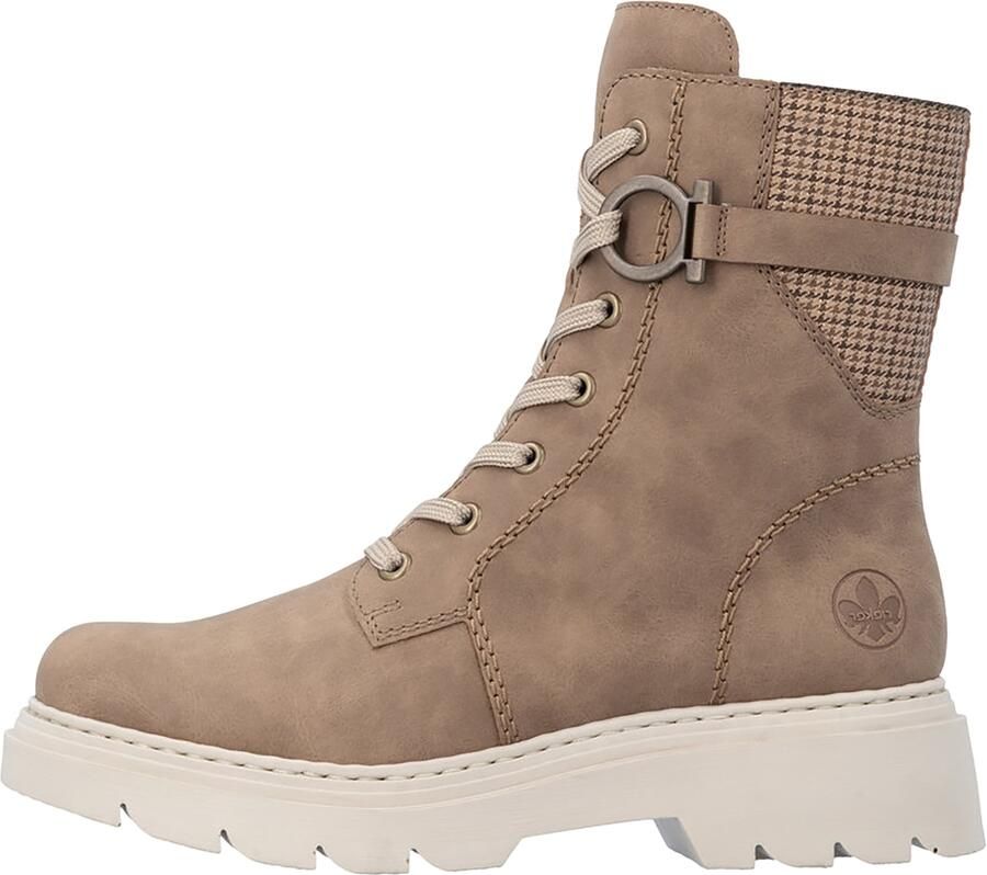 Rieker Veterlaarsjes beige lichtbruin donkerbruin