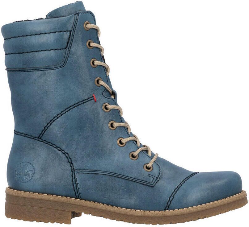 Rieker Hoge veterschoenen veterschoen casual laarzen met rits aan de buitenkant