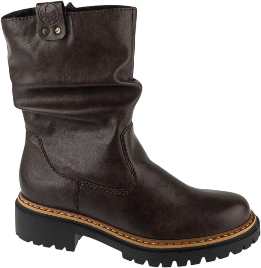 Rieker Veterlaarsjes lace-up boots block heel with practical inner zipper - Foto 2