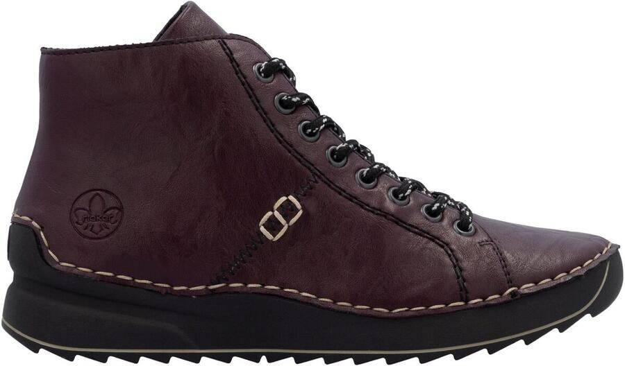 Rieker Hoge veterschoenen Veterenkellaars High Top Sneaker plateaubots met profielzool