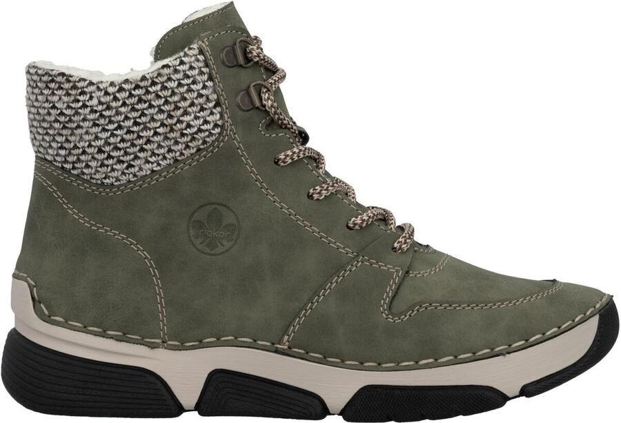 Rieker Winterlaarzen veterschoenen enkellaars met praktische binnenrits - Foto 3
