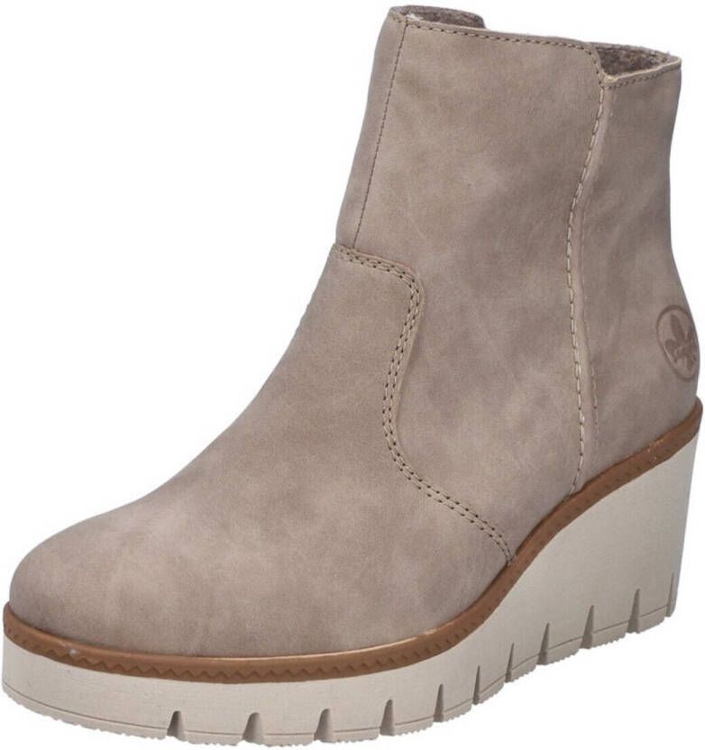 Rieker Laarsjes met sleehak wedge boots plateau enkellaars met binnenrits smalle vorm - Foto 2