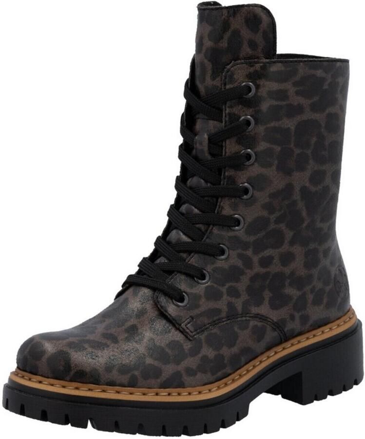 Rieker Veterschoenen Veterenkellaars profielzool met contrasterende zoolrand - Foto 7