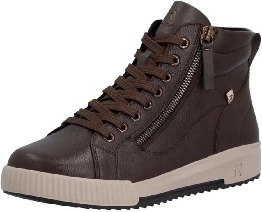 Rieker damessneakers met hoge schacht bruin - Foto 2