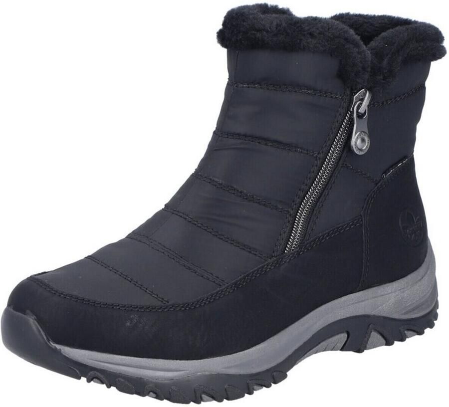 Rieker dames Tex-enkellaarsjes gevoerd zwart M9670 - Foto 2