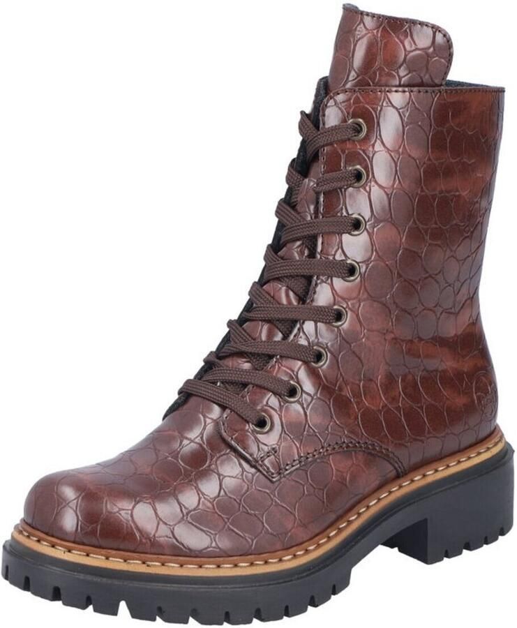 Rieker Dames 72627 25 Biker Boots Vegan Brown - Foto 2