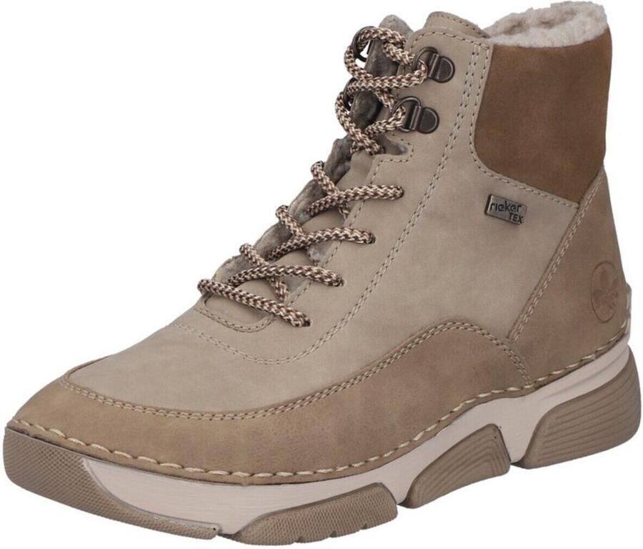 Rieker dames Tex-enkellaarsjes met voering in beige 45956 - Foto 2