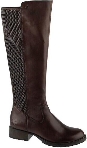 Rieker art Z9591 29 bruin leer stretch kuit rits dames - Foto 10