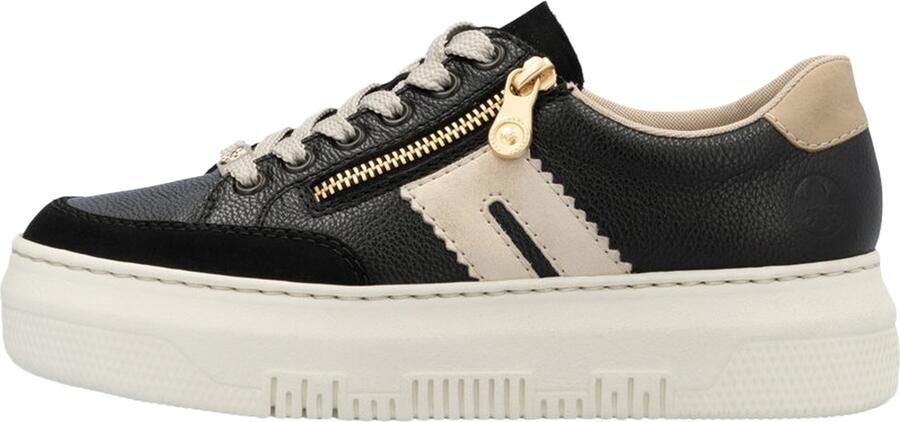 Rieker Plateausneakers veterschoenen lage schoen vrijetijdsschoen met zijrits - Foto 9