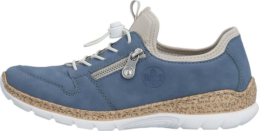 Rieker Dames Slippers Sneakers Slippers Comfort MemoSoft N42G0-14 Blauw - Foto 5