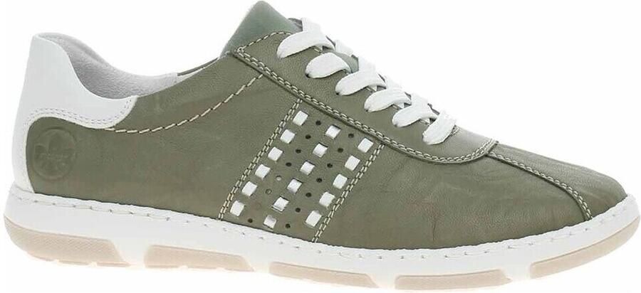 Rieker Sneakers laag olijfgroen wit