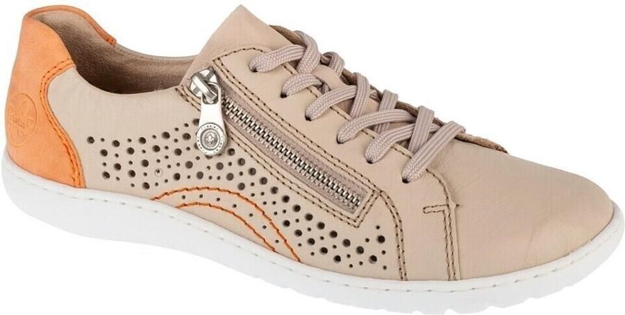 Rieker Comfort Veterschoenen in abrikoos - Foto 3