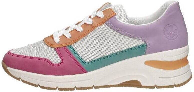 Rieker Sneakers met sleehak Vegan verwijderbare zachte inlegzool vrijetijdsschoen halfschoen veterschoen - Foto 9