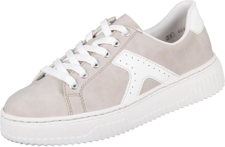 Rieker dames plateausneaker beige - Foto 3