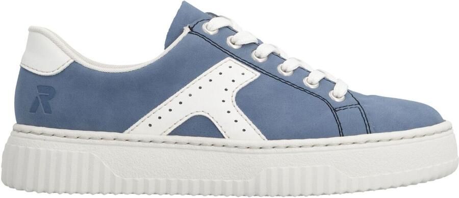 Rieker dames plateausneaker blauw - Foto 3