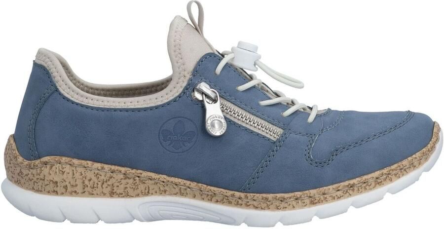 Rieker Dames Slippers Sneakers Slippers Comfort MemoSoft N42G0-14 Blauw - Foto 4