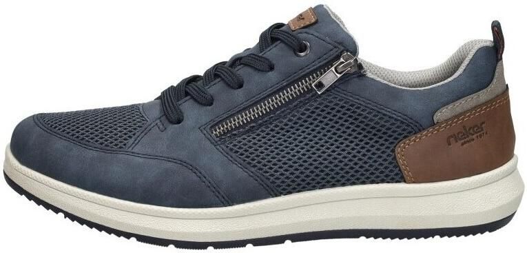 Rieker Sneakers lage schoen vrijetijdsschoen veterschoen met zij-rits - Foto 17