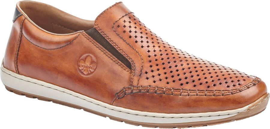 Rieker Instappers Slip-on sneaker instapschoen loafer met geperforeerde bovenkant - Foto 12