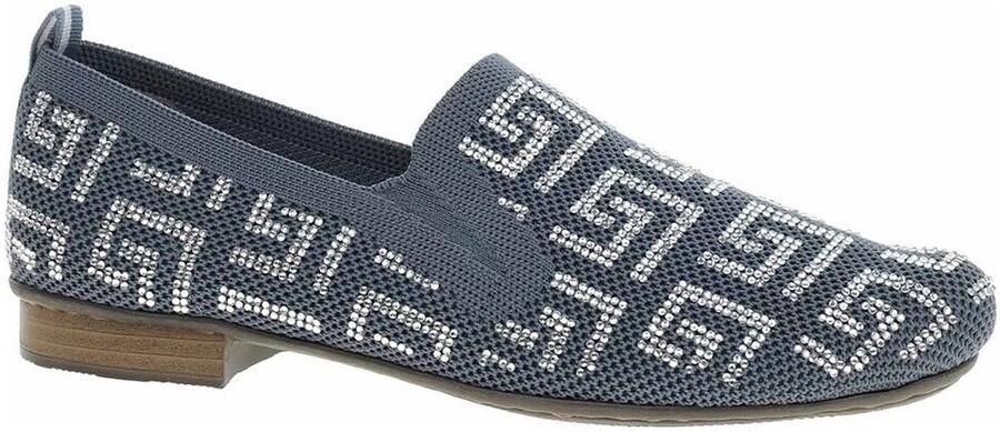 Rieker Instappers lage schoen instapschoen blokhak loafer met stretch-inzetten - Foto 4