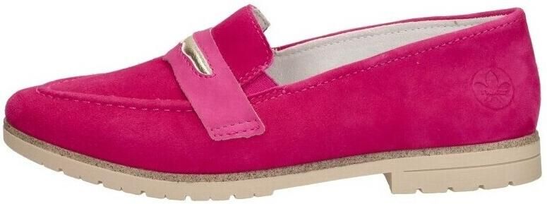 Rieker Fuchsia Suède Loafer met Leren Voetbed Pink Dames - Foto 10