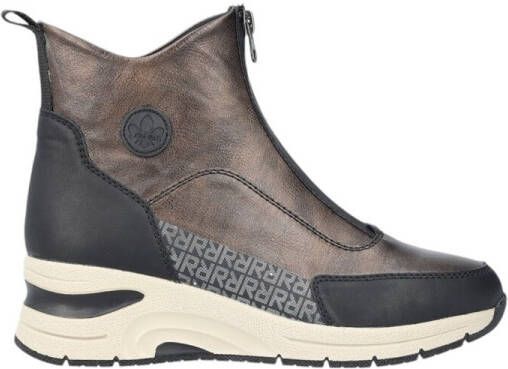 Rieker Enkellaarsjes Plat Enkellaarsjes Plat Brons - Foto 3