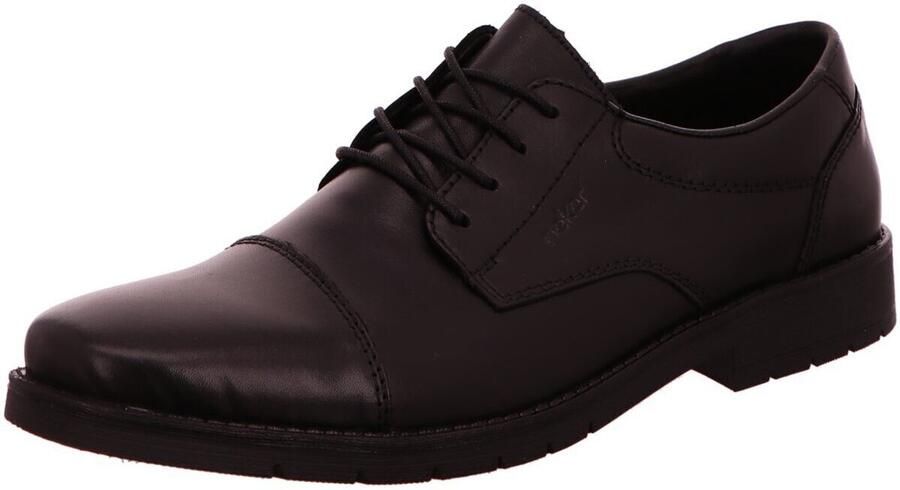 Rieker Heren Veterschoen Leren Halfschoen 13901-00 Black - Foto 2