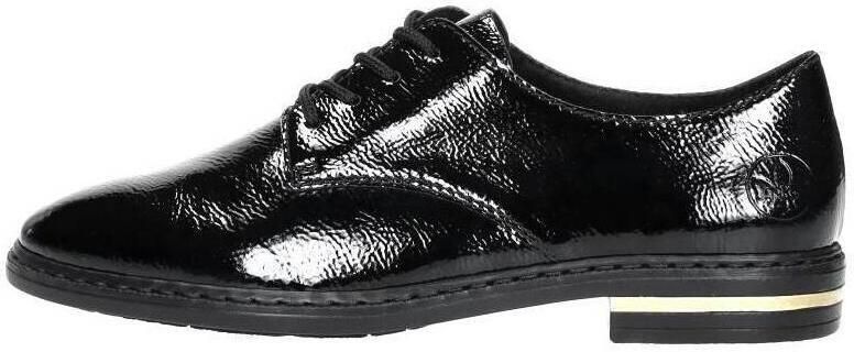 Rieker Zwarte veterschoenen met subtiel gouden detail Black Heren - Foto 6