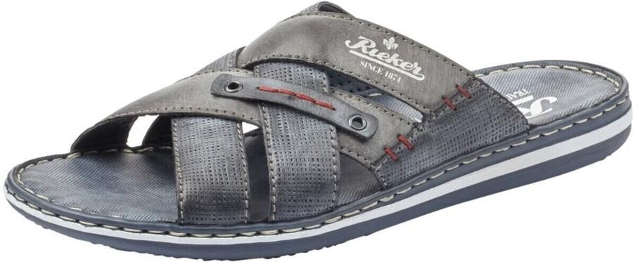 Rieker Slippers zomerschoen slippers badschoen met gekruiste bandages - Foto 3