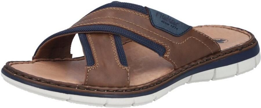 Rieker Slipper 25182-14 Blauw Bruin - Foto 9