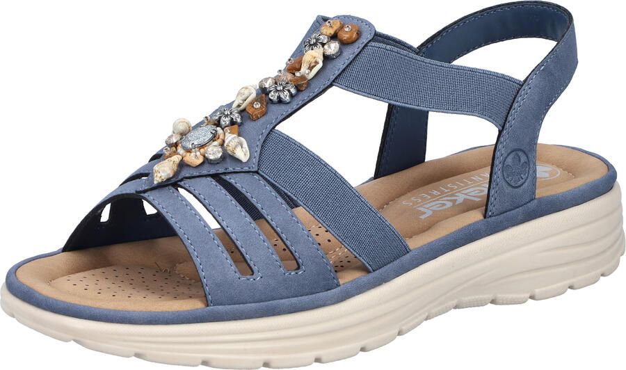 Rieker Sandalen zomerschoen bandjessandaal sieradenversiering elastische banden - Foto 2