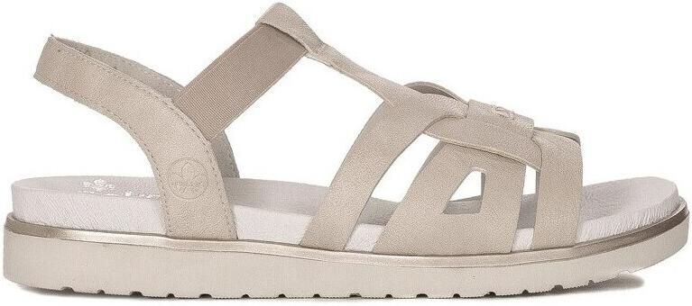 Rieker Beige Taupe Gevlochten Sandaal Beige Dames - Foto 5