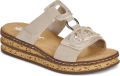 Rieker Slipper 62936 60 Beige Zacht Voetbed - Lichtbeige