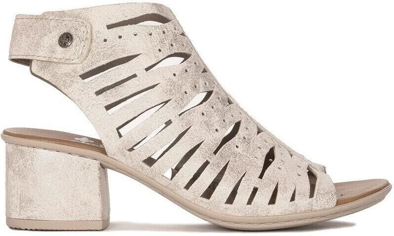 Rieker Sandaaltjes zomerschoen sandaal blokhak in metallic-look - Foto 2