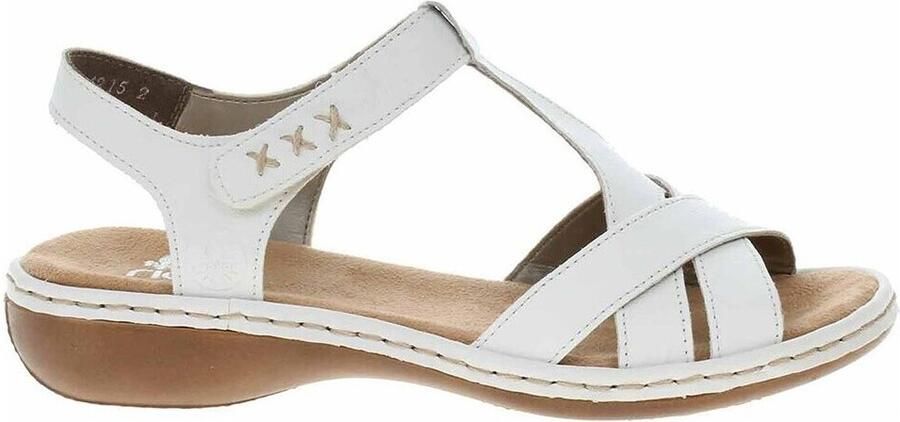 Rieker Witte sandalen met kruisband voor dames - Foto 4