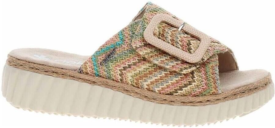 Rieker Sleehakmuiltjes Zomerschoen strandschoen huisschoen met praktische klittenbandsluiting - Foto 9